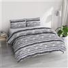 Italian Bed Linen Set Copripiumino Matrimoniale Cotone River, lavorato in Italia - Parure Copri Piumino - Sacco Piumone 250x200cm con Doppia Patella e 2 Federe Cuscino (Matrimoniale, oka)