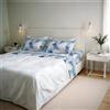 Italian Bed Linen Set Lenzuola Letto Matrimoniale River, lavorato in Italia - Completo Letto, Lenzuolo Sotto con Angoli, Telo Sopra 240x300cm e 2 Federe con Patella Interna (Matrimoniale, milk)