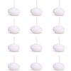 DONAU HOME Set di candele galleggianti, colore bianco, 12 pezzi, 2,8 x 4,8 cm, durata 4 ore, candele galleggianti, candele calde, per cena, matrimonio, San Valentino
