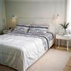Italian Bed Linen Set Lenzuola Letto Matrimoniale River, lavorato in Italia - Completo Letto, Lenzuolo Sotto con Angoli, Telo Sopra 240x300cm e 2 Federe con Patella Interna (Matrimoniale, oka)