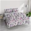 Italian Bed Linen Set Copripiumino Matrimoniale Cotone River, lavorato in Italia - Parure Copri Piumino - Sacco Piumone 250x200cm con Doppia Patella e 2 Federe Cuscino (Matrimoniale, ili)