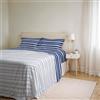 Italian Bed Linen Set Lenzuola Matrimoniali Cotone Ida, lavorato in Italia - Completo Letto, Lenzuolo Sotto con Angoli, Telo Sopra 240x300cm e 2 Federe con Patella Interna (Matrimoniale, crono)