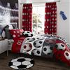 Catherine Lansfield Football Red Set copripiumino 160 x 220 + 50 x 110 + lenzuolo con angoli bianchi 90 x 200