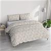 Italian Bed Linen Set Copripiumino Matrimoniale Cotone River, lavorato in Italia - Parure Copri Piumino - Sacco Piumone 250x200cm con Doppia Patella e 2 Federe Cuscino (Matrimoniale, kura)