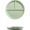 Hoshisea Piatto scomparto per adulti, piatto diviso in ceramica, piatti divisi, per adulti e bambini, forno a microonde e lavastoviglie (verde)