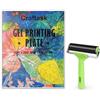 Generic Piastra riutilizzabile per stampa in gel, 20,3 x 25,4 cm, piastra in gel con rullo in gomma a pressione, forniture per la creazione di biglietti, arti e mestieri, scrapbooking e diari