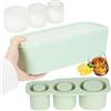 Nutmanel Ice Cube Tray for Stanley Cup, 20-40 oz Facili da Rilascio, Stanley Cup Stampo Cubetti di Ghiaccio con Coperchio, Silicone 100% Senza BPA, con Coperchio, per Cocktail, Whisky, Caffè, Verde