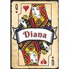 Independently published Diana: Taccuino A5 | Nome personalizzato Diana | Regalo di compleanno per moglie, mamma, sorella, figlia ... | Design: carte da gioco | 120 pagine a righe, piccolo formato A5 (14.8 x 21 cm)