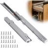 EFUTURETIME 1 Paio Guide per Cassetti 30 cm, Montaggio Inferiore | Pesanti, Ammortizzate, con 26 Viti, Capacità di Carico di 35 kg