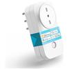 Meross Presa Smart Italiana, Presa WiFi (Type L), Smart Plug Compatibile con Apple HomeKit Siri, Alexa, Google Assistant e SmartThings, 16A, 3840W, 2,4GHz