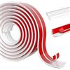 YushengTai Nastro Sigillante Impermeabile PVC Autoadesivo Forte, 2 cm x 6 m Antimuffa a Prova d'Olio, Facile Installazione per Cucina Piastrelle Battiscopa Morbido （Bianco）