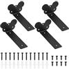 kebitedamai 4 Staffe per Mensole Pesanti, 15 cm Reggimensola Reggi Mensola da Muro, Staffe Mensole da Muro, Supporti per Mensole, Staffe a L Staffe Angolari da Parete per Casa Ufficio(Nero/Topo/15 cm)