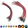 Vrabocry 20 pezzi 3 mm bianco caldo candela tremolante luci LED emittente diodi pre-wired 7.9 pollici DC 9-12 V LED luce trasparente rotonda sopra piccole lampadine LED