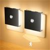 Feliigo Luce Notturna Bambini, 2PCS Luci Notturne, Dimmerabile Luce Notturna da Presa, Lucina Notte Bambini Sensore Movimento con Funzione Memoria, 2700K Bianco Caldo Luci Notturne da Presa-Nero