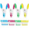 Axinost30 clip per l'essicazione, da uso domestico, senza tracce, antiventone, in plastica di gomma morbida, per appendiabiti e biancheria (giallo, verde, blu e rosso)
