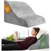 WELL B4 Cuscino antireflusso adulto da Lettura con Memory Foam - sollevatore ergonomico, a cuneo per letto e divano per gambe e Schiena, cuscino neonato, cuscino reflusso gastroesofageo