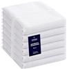 COTTONIVA Set di 6 Strofinaccio Cucina Cotone - Strofinacci Asciugapiatti Assorbenti resistente -Lavabili in Lavatrice Tovaglioli da Cucina 40x70 cm Bianco