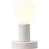 wiheajuora Lampada da tavolo vintage, lampada da tavolo industriale piccolo portalampada E27 per illuminazione domestica, bianco (senza lampadina)