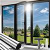 Qualsen Pellicola Specchio per Vetri Finestre, Pellicola Oscurante Vetri Finestre Controllo del Calore Anti-UV Prospettiva Pellicole Privacy Adatta per Casa Ufficio (Argento-argento, 90x400cm)