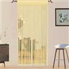 QiBoYuYe Tenda con perline zanzariera porte finestre divisore stanze pannelli soggiorno camera da letto armadio beige 90x200 cm