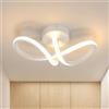 Pheashine Plafoniera LED Soffitto Moderna, 20W Lampada da soffitto a Led in Alluminio 3000K Bianco Caldo, Lampadario da Soffitto Bianco per Camera da Letto, Cucina, Corridoi