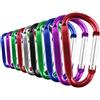 Temlum 10 pezzi in alluminio a forma di D, moschettone a molla, moschettone portachiavi per campeggio, viaggi, escursioni, accessori esterni (5,8 cm)