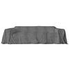HOME ZEN HOUSEHOLD LINEN telo gran foulard copriletto copritutto copridivano art sunny in tessuto di poliestere e cotone antistrappo con fantasie tinta unita melange misura 170x270 cm tinta unita grigio scuro