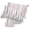 Happidea - Lenzuola Completo Letto, Cotone Caldo Invernale 100% Flanella, Matrimoniale, geometrico, Prodotto in Italia, Federe, Lenzuolo Sopra, Lenzuolo Sotto, Disegno Smirne Rosa