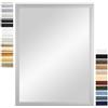PrimeLuxe Specchio da parete 30 x 45 cm (dimensioni esterne), in argento opaco, colore e dimensioni a scelta, specchio per il bagno e il corridoio, con cornice in legno, prodotto in Germania