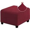 AQIGR Copripouf Quadrato 40 x 40/50 x 50/60x60/ 90x90 con Elastico,Copri Poggiapiedi Morbido Jacquard Fodere per Pouf Rettangolari Elasticizzati per Pouf Rimovibili per Soggiorno Camera da Letto