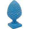 sicilia bedda - Pigna in Ceramica Siciliana con Base Quadrata - Prodotto realizzato a Mano - Pigna decorativa (Altezza 15 Centimetri, Celeste)
