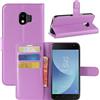 HualuBro Cover per Samsung Galaxy J2 PRO 2018, Flip Case in PU Pelle Premium Portafoglio Cover [Funzione Stand] [Slot Carte] Leather Wallet Phone Custodia per Samsung Galaxy J2 PRO 2018 (Viola)