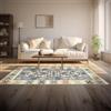 Floori Tappeto Kilim Arredo Classico Moderno Orientale Geometrico Colori Moderni Arredo Salotto Camera Passatoia Cucina Con Antiscivolo Made in Italy (Azzurro Topazio, 140x200 cm)
