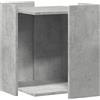 vidaXL Recinto Lettiera Gatti Grigio Cemento 60x40x40 cm in Truciolato, mobili per lettiera per Gatti, mobili per lettiera, mobiletto per lettiera per Gatti