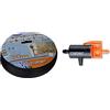 Claber Micro 90370, Tubo Capillare 1/4 (4-6Mm), 20 M & 91217 Irrigatore Goccia In Linea, Nero