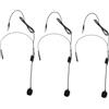 ibasenice 3pezzi Microfono Headset Professionale Con Cavo Da Accessorio Per Amplificatori Vocali Interviste e Live Streaming Design Flessibile e Antirumore Compatibile Con Smartphone e