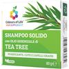 OPTIMA NATURALS Srl Tea Tree Shampoo Solido 80g - Purificante per Cute e Capelli Grassi