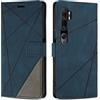 SONWO Cover per Xiaomi Mi Note 10 PRO/Xiaomi Mi Note 10 Custodia, Flip Caso in PU Pelle Case Cover Premium Portafoglio Custodia per Xiaomi Mi Note 10 PRO/Xiaomi Mi Note 10, Supporto Stand, Blu