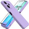 HHUIWIND Cover Compatibile con Xiaomi Redmi 13 4G (6.79) e Vetro Temperato,Custodia Xiaomi Redmi 13 4G Morbido Silicone Liquida TPU Protettivo Ultra Slim Case - Viola