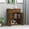 TJROO Credenza Cucina 60x30x75 cm Legno Buffet da Soggiorno Rovere Fumo Design Minimalista Madia da Salotto con 2 Ante e 1 Cassetto Sideboard Ingresso Mobile per Sala da Pranzo