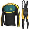 INBIKE Completo Ciclismo Uomo Maglia +Salopette da Bici da Strada Salopette mtb Imbottite 3D Asciugatura Rapida