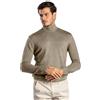 Generico Maglione Dolcevita da Uomo Invernale Tinta Unita in Misto Lana - Lupetto Sottogiacca Mezzo Collo Taglie Normali e Calibrate Made in Italy (IT, Testo, XL, Regular, Regular, Castoro)