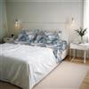 Italian Bed Linen Set Lenzuola Letto Matrimoniale River, lavorato in Italia - Completo Letto, Lenzuolo Sotto con Angoli, Telo Sopra 240x300cm e 2 Federe con Patella Interna (Matrimoniale, sepik blue)