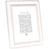 Deknudt Frames Cornice portafoto in legno, modello base., Legno, bianco/beige, 13 x 18 cm