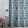 Catherine Lansfield Mya Tropical Bird - Tenda da doccia a pannello, 180 x 180 cm, colore: Azzurro