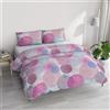 Italian Bed Linen Set Copripiumino Matrimoniale Cotone River, lavorato in Italia - Parure Copri Piumino - Sacco Piumone 250x200cm con Doppia Patella e 2 Federe Cuscino (Matrimoniale, loira)