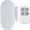WANGCL Sensore di allarme senza fili magnetico per porta/finestra con telecomando, 130 dB, bianco