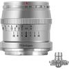 TTArtisan 50mm F1.2 Obiettivo APS-C MF Per Fotocamere FX Mount X-A1 X-A10 X-M1 X-M2 X-H1 X-T1 X-T10 X-T2 X-T20 X-T3 X-T4 X -T100 X-T200 X-T30 X-PR01 XS10 e altro. (d'argento)