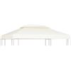vidaXL Telo di Copertura Crema 3x4m Ricambio Tetto Gazebo Tenda Chiosco