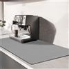 TENQUAN Tappetino per Piatti ad Asciugatura 60x40cm Tappetino Drenante per Cucina con Antiscivolo Fondo Tappetino per Assorbente Macchina da Caffè Scolapiatti per Piatto Lavello(Grigio Chiaro)